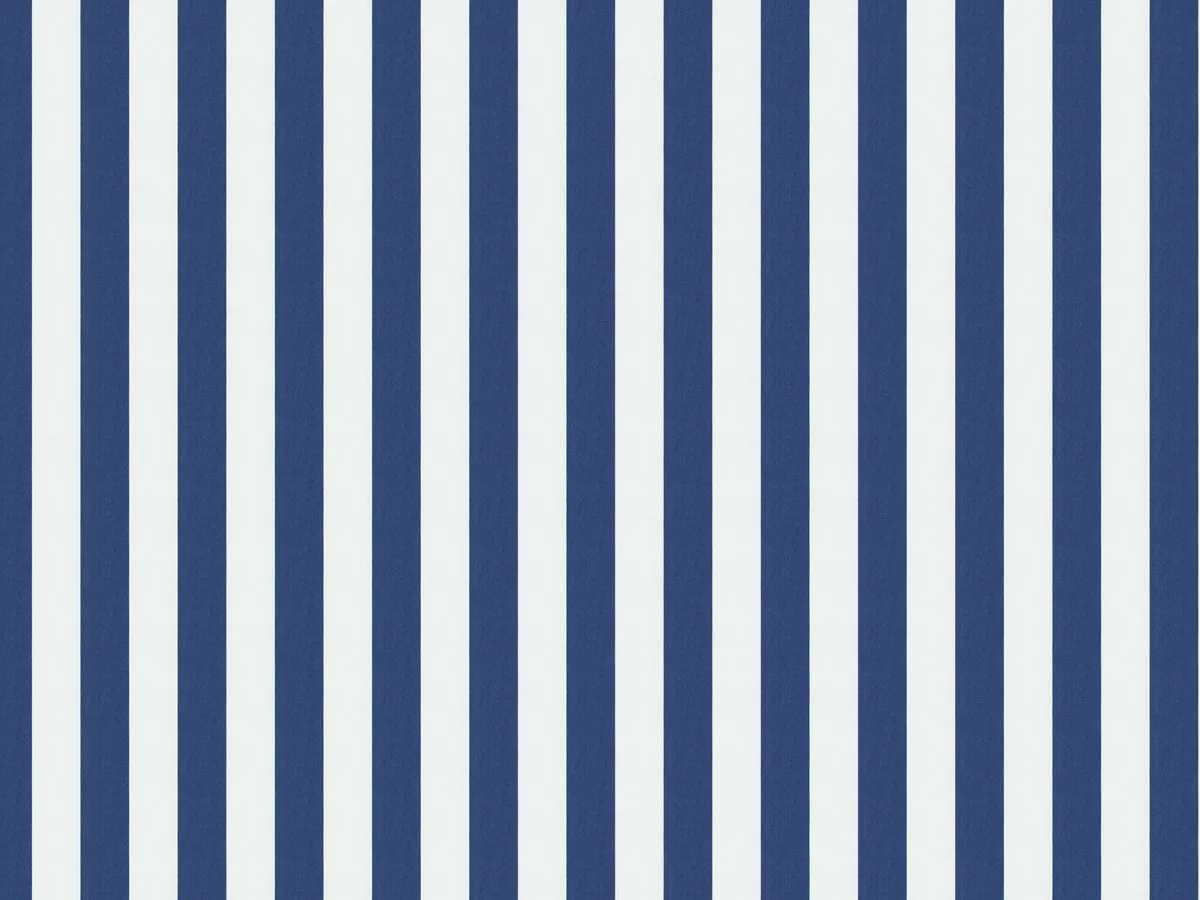 Sunbrella stof met navy strepen